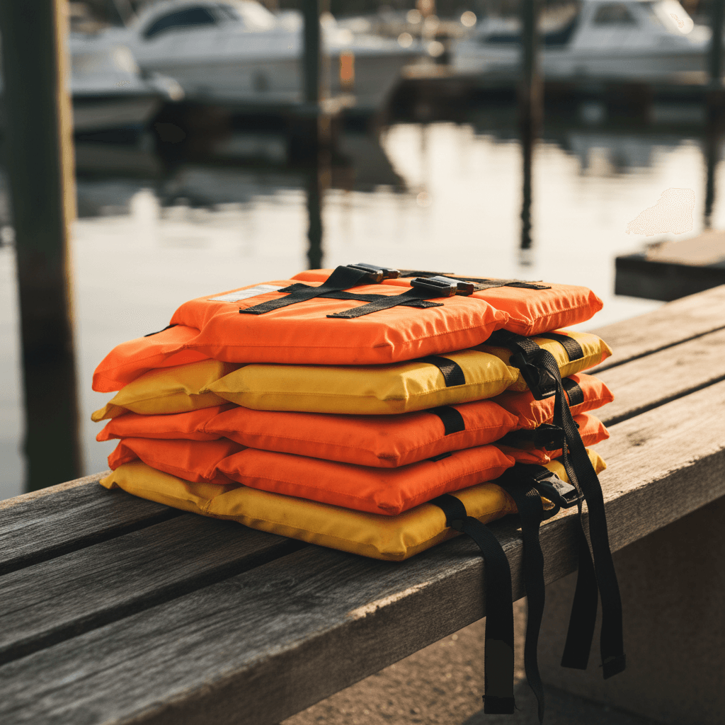 Safety gear and life jackets for jet ski rentals