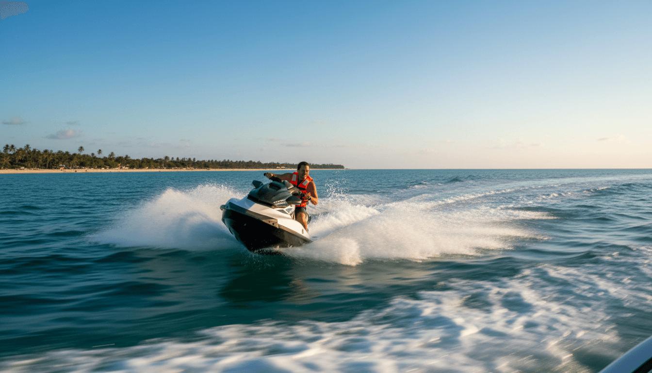 Person riding a jet ski on open water in Florida